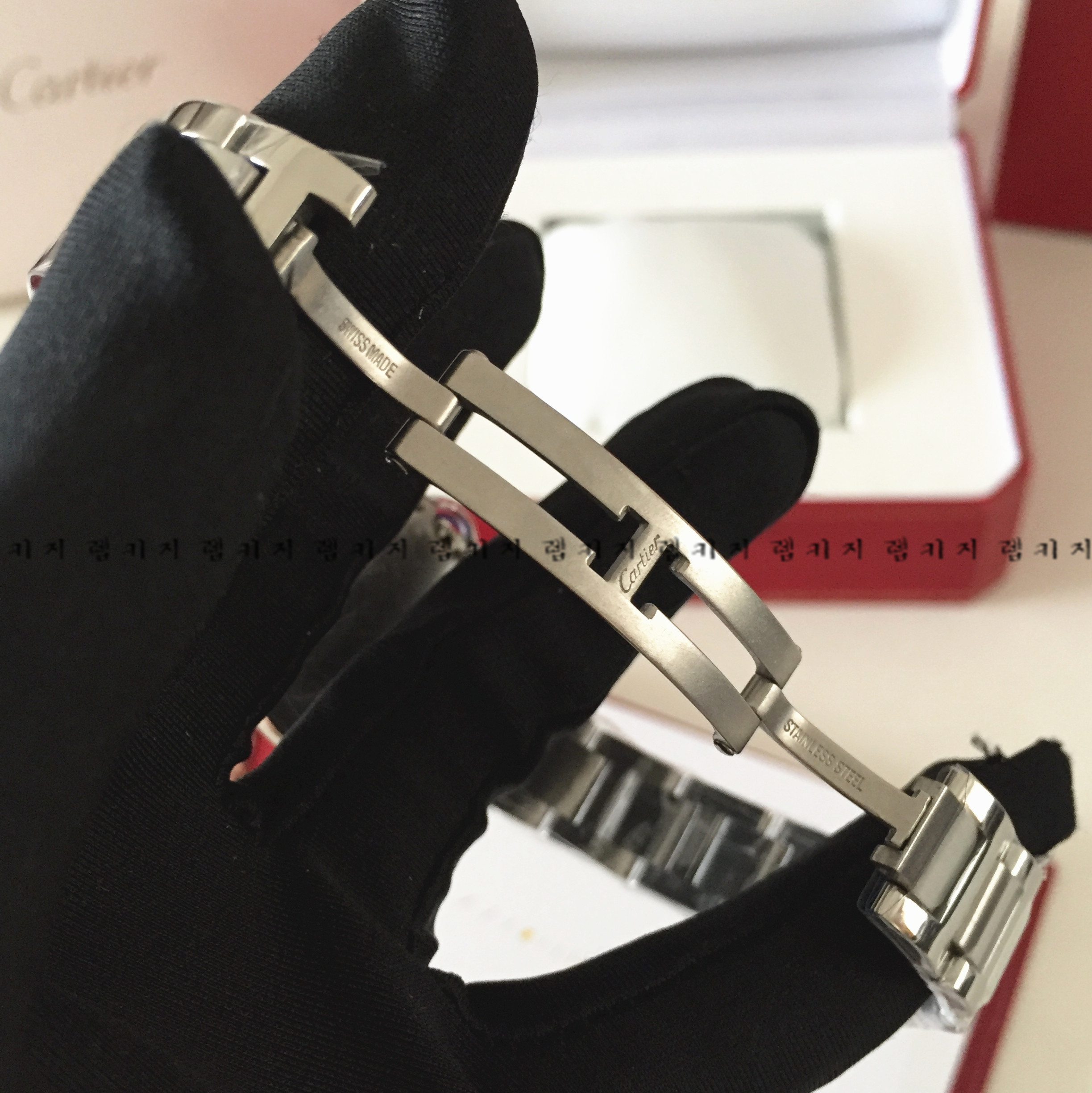 까르띠에 발롱블루 은장 남성용 메탈시계